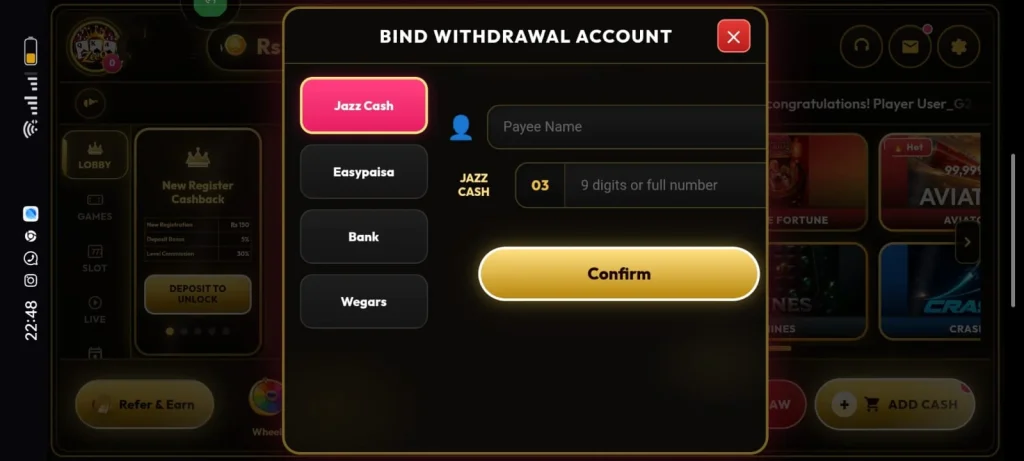 Zee9 Deposit